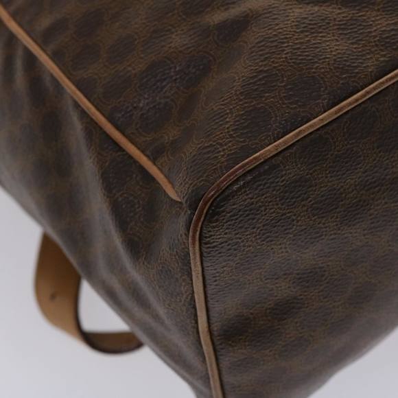 CELINE Macadam Canvas Backpack PVC Leather Brown Auth bs6391 - Picture 15 of 16